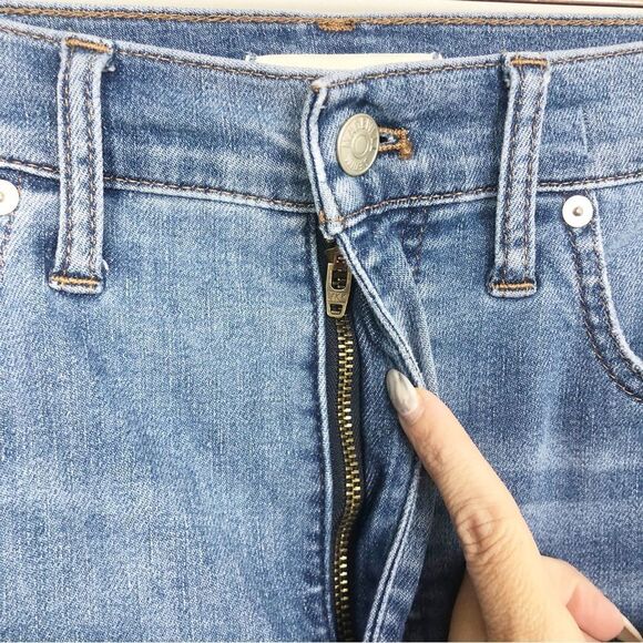 MADEWELL | 10” High Rise Skinny Crop Denim Jeans Medium Blue Women’s Size 27 (4) - Picture 7 of 15